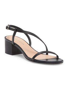 New Stuart Weitzman Aliza Block Heel Sandal Black Sz 8